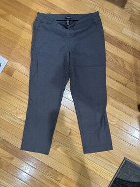 Hilary Radley Black and White Micro-Pattern Dress Pants
